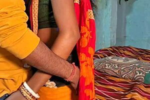 hot bhabhi fucked in saree in room, close up deepthroat