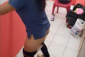 nurse shows ass in hospital hallway