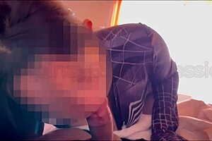 Spidy Chubipinay69 to the Rescue with Boobs Fat Creampie Swallow!