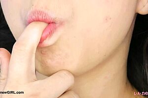 Does This Asian Teen Model Tease Daddy On Sofa?