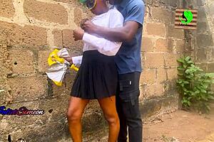 Petite Schoolgirl Gets Anal Creampie From Big Black Cock