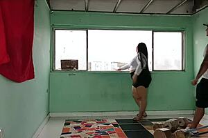 My cousin's slut helps do cardio by eating and fucking her big ass - full story