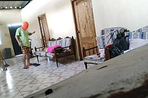 Stepmother resting on sofa when stepson arrives to fuck her