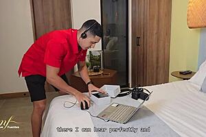 stepson catches me masturbating with his gear!