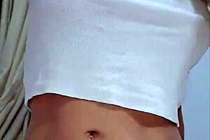 Latina masturbates with cucumber for fans. Anal and pussy double penetration ensues