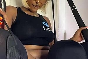 Mistress rides her man's face. Obedient slave does whatever she's told 😈 Full video on Xred