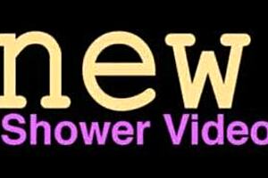 Enchanting brunette beauty took a shower after photoshoot