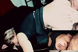 I roughly fuck my French cougar stepmother's ass