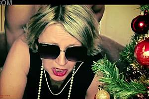 I roughly fuck my French cougar stepmother's ass