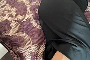 Syrian milf in hijab enjoys a special moment with her partner.