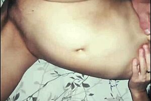 wife and husband share homemade couple moments