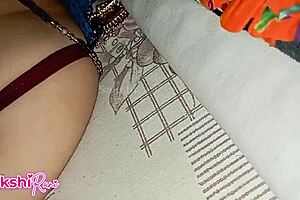 desi roleplays fucking stepmom in bedroom, pressing big tits and rubbing nipples on dick at night 😏