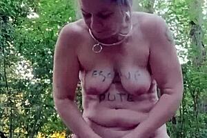 Esclave f in forest bondage humiliation