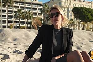 anouk is excited for her first filmed anal in lingerie