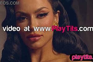 Big ass petite 18+ gorgeous milf reveals juicy round tits by the pool