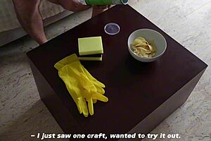 Young stepmother busts stepson crafting a vagina for play!