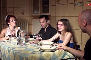 Learning wild sex tricks from step mom in orgy