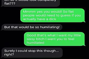 Sexting and humiliating my sissy bitch real hard