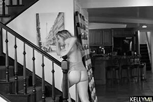 Ryan treats Casey's big naturals and bubble butt right, ending in hardcore fuck.