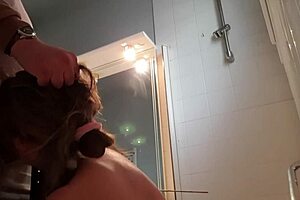 What happens when the maid gets whipped and orgasms in public?