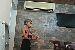 massage her pussy inside.