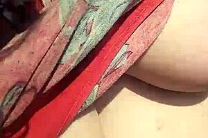 amateur housewife gives blowjob and doggy fuck in the bush! 😏