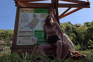 He fucks me hard on the roadside, bent over for a public facial 😏