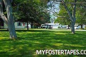 Lonely foster offers body to Macy Meadows and Alexis Zara