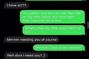 Sexting and humiliating my sissy bitch real hard