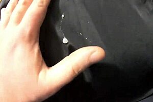 Blowjob fuck with cum on fur jacket!