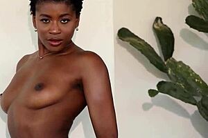 big butt ebony girl nicole kitt posing in sexy bikini and showing off her body