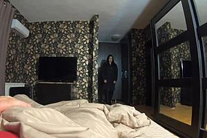 my impotent husband demands face fucking doggystyle and cums on my long black winter jacket