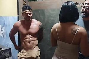 lene gave pussy to big cock in swing party bathroom