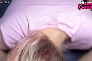 Blonde Pawg Milf Gives Amateur Pov Blowjob