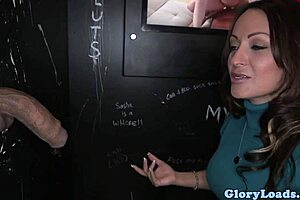 Dicksucking Milf Gags On Bbc At Gloryhole