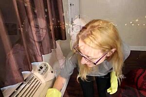 Watch Nerdy Blonde Milf Misty Rein Play With Her BBC Fuck Toy!