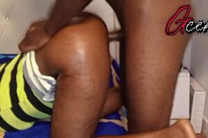 crazy doggystyle in tight pussy with big black cock foreplay