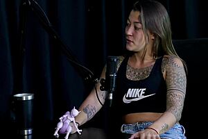 Flor De Damiana Does Sensual Stripper And Shows Big Tits!