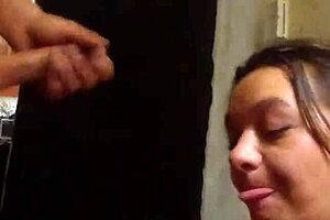 Pornnapplepie Submissive Wife Gagging On Huge Cock With Natural Tits