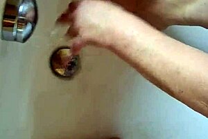 washing dirty feet in the bathtub, so relaxing