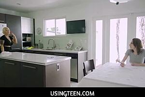 big titted teen 18+ stepdaughter available for freeuse in kitchen. london rose and tristan summers in british german fantasy taboo.