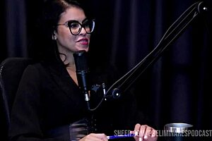 Barbara Sol and Bia Hot have the best moments in their podcast, with handjobs and orgasms on sheer red!