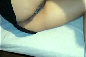 asian girl wakes with penis in wet pussy, sensual moaning in dorm with beautiful roommate.