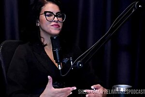 Barbara Sol and Bia Hot have the best moments in their podcast, with handjobs and orgasms on sheer red!