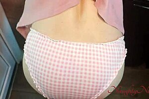 Caught step-mom cheating, now she obeys everything.