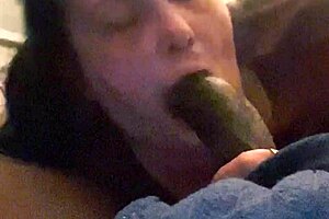 Oh, momma's mouth on my big black cock feels amazing!