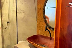 the older couple invites a college girl for a threesome with big tits