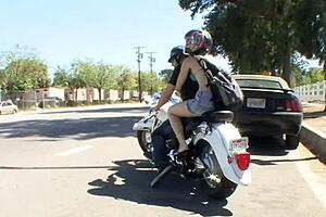 19-Year-Old Brunette In Fishnets Gets Intensely Pounded By Neighbor's Monster Cock