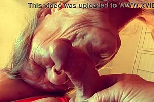 granny velma dinkley solves the cocksucking cum mystery in her open bathrobe costume