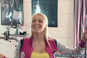 Can this teen 18+ stepsister handle uncle's monster cock in hardcore bang?